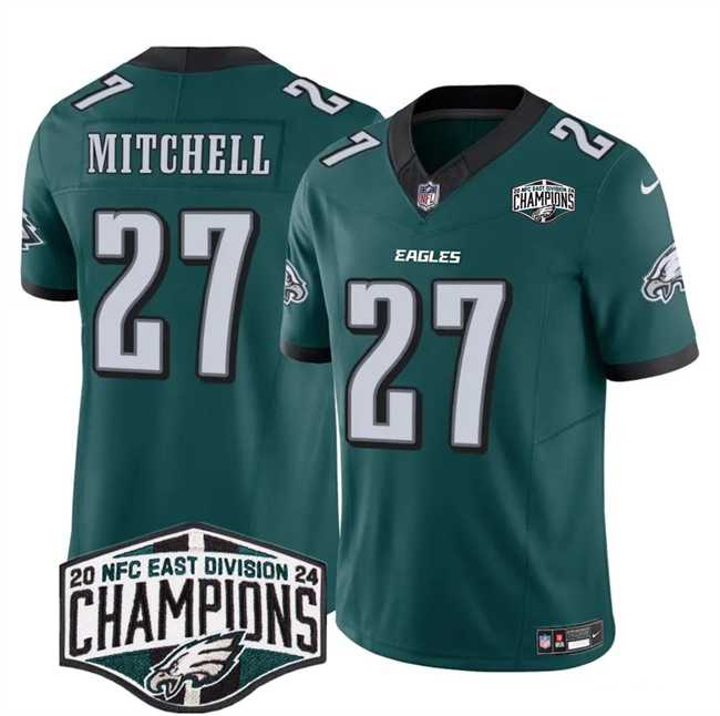 Men%27s Philadelphia Eagles #27 Quinyon Mitchell Green 2024 New NFC East Champions F.U.S.E. Vapor Untouchable Limited Stitched Jersey->philadelphia eagles->NFL Jersey
